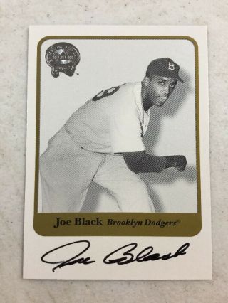 2001 Fleer Greats Of The Game Joe Black Auto Autograph Card Dodgers