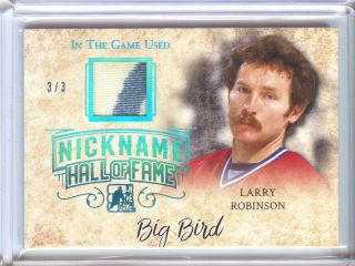Larry Robinson 2017 - 18 In The Game Nickname Hall Of Fame Big Bird Sp 3/3
