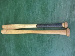 Vintage 2 Wooden Baseball Bats Louisville Slugger And Pro
