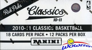 2010/11 Panini Classics Basketball Huge Factory Jumbo Rack Box - 216 Cards