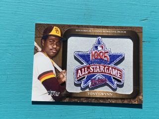 2009 Topps Tony Gwynn 1985 All Star Game Historical Commemorative Patch Padres
