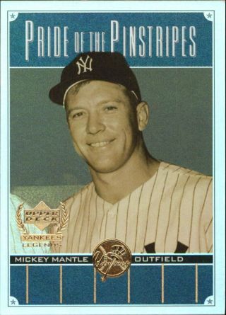 2000 Upper Deck Yankees Legends Pride Of The Pinstripes Pp2 Mickey Mantle