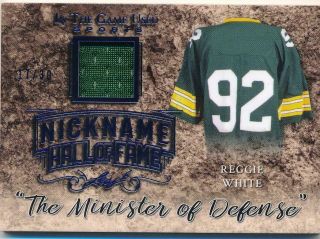 Reggie White 2019 In The Game The Nickname Hall Of Fame Patch 13 17/30