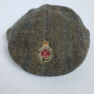 Paterson Headwear Royal Portrush Golf Club Wool Newsboy Cap Size - 7 5/8
