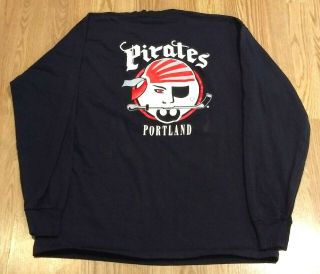 Portland Pirates Hockey 5th Anniversary Black Long Sleeve Shirt Logo XL AHL 4