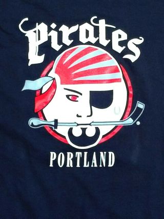 Portland Pirates Hockey 5th Anniversary Black Long Sleeve Shirt Logo XL AHL 5