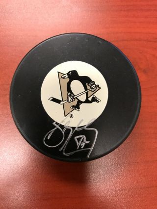 Sidney Crosby Pittsburgh Penguins Logo Signed Autographed Nhl Hockey Puck