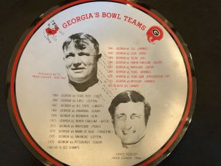 University of Georgia Bulldogs Vintage Decorative Plat Georgia ' s Bowl Teams 2