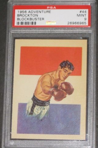 1956 Topps Adventure Rocky Marciano Boxing Card 44 Psa 9 The Ring
