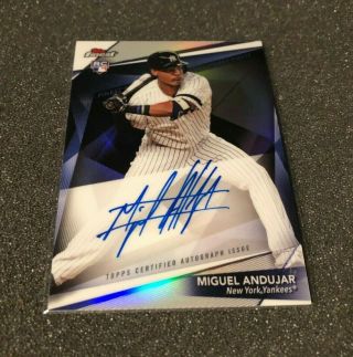 2018 Topps Finest Miguel Andujar Rc Rookie Card Auto Autograph