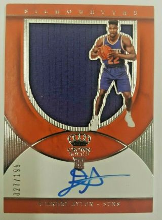 2018 - 19 Crown Royale Deandre Ayton Silhouettes Rookie Jersey Auto 27/199 Card Rc