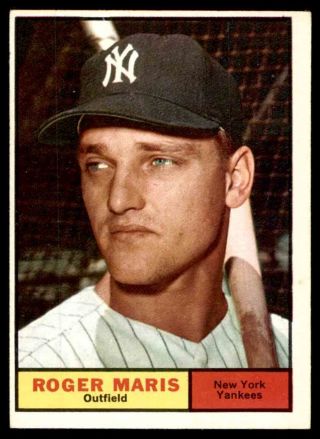 1961 Topps 2 Roger Maris Yankees Ex - Mt To Ex - Mt,