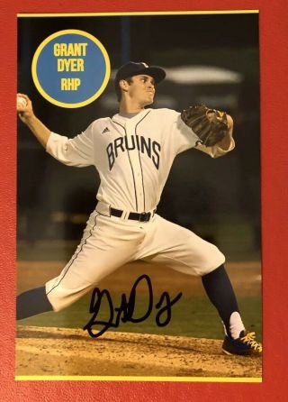 Ucla Baseball Star Grant Dyer Signed 4x6 Photo Philadelphia Phillies Prospect