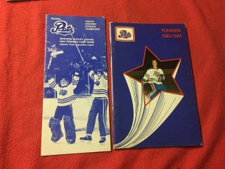 1983 - 84 Regina Pats Whl Hockey Yearbook And 1984 Training Camp Guide