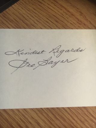 George Bayer Long Hitting 1960s Star Golfer Signed 3x5 Index Card