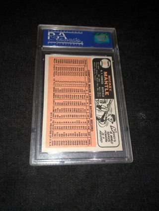 York Yankees Mickey Mantle 1966 Topps 50 PSA Ex - Mt 6 Sweet card 2