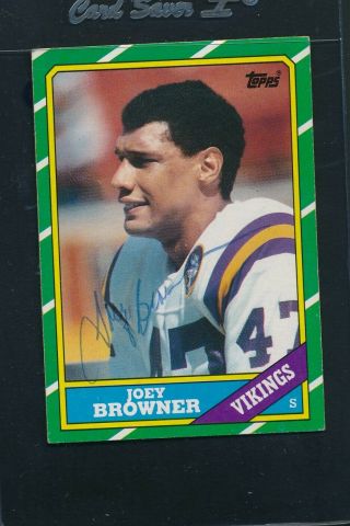1986 Topps 300 Joey Browner Vikings Signed Auto 35233