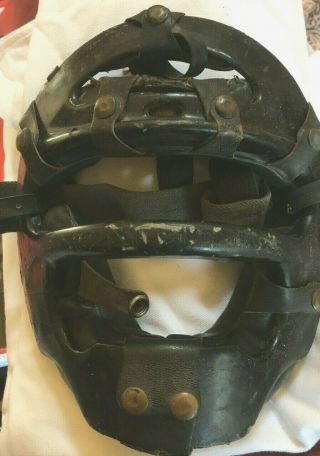 Vintage Rawlings Baseball Umpire Catchers Mask Leather Memorabilia Game -