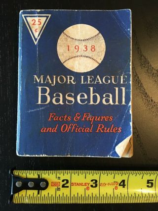 1938 Major League Baseball Facts & Figures Official Rules Pocket Size Book 3119