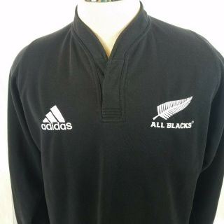 Adidas Zealand All Blacks AIG Long Sleeve Rugby Jersey L Black Climalite 2
