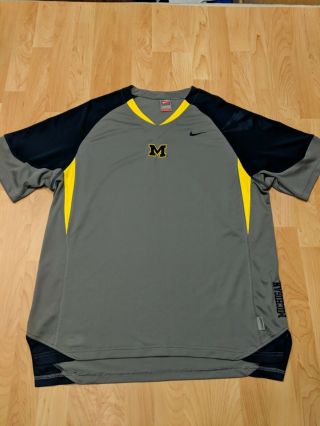 Vintage Michigan Wolverines Nike Fit - Dry Shirt Xxl 2xl Xxlarge Euc