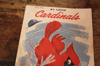 1958 St Louis Cardinals Vs Pittsburgh Home Game No 37 Scorecard Busch Stadium 4