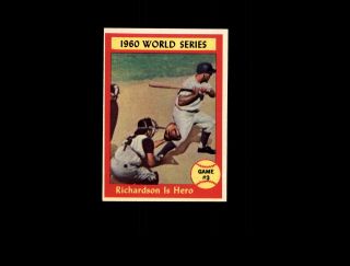 1961 Topps 308 World Series Game 3/bobby Richardson Ex - Mt D878483
