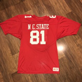 Vtg 80s Russell Athletic Nc State Wolfpack Football Jersey Men Xl North Carolina