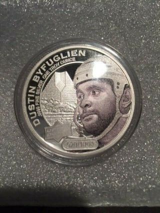 2017 Ud Upper Deck Grandeur Dustin Byfuglien 520/1000 1 Oz Fine Silver Coin