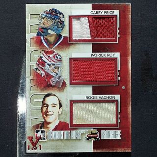 Carey Price Patrick Roy Vachon 2011 - 12 Between Pipes Franchise Jerseys F10