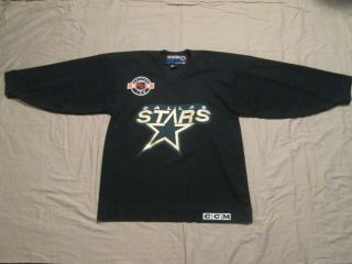 Dallas Stars.  Center Ice.  Black Jersey.  By Ccm.  Adult Large