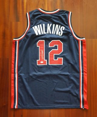 Dominique Wilkins Autographed Signed Jersey Usa Dream Team Jsa
