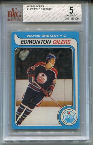 1979 79 Topps Hockey 18 Wayne Gretzky Rookie Card Rc Bvg 5