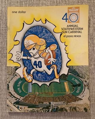 1974 Sun Bowl College Football Program Mississippi State V North Carolina