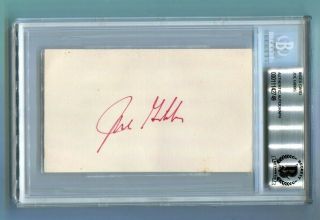 Joe Gibbs Signed Index Card 3x5 Autographed Redskins Early Sig Beckett Bas 2749