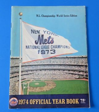 1974 Ny Mets World Series Edition Official Yearbook Baseball Mlb Tom Seaver