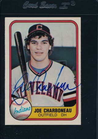 1981 Fleer 397 Joe Charboneau Indians Signed Auto 25993