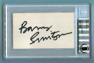 Barry Switzer Signed Index Card 3x5 Autographed Cowboys Sooners Beckett Bas