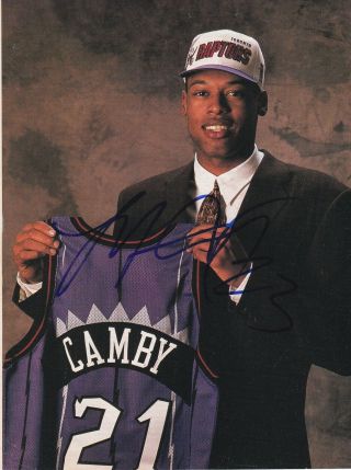 Nba Basketball Marcus Camby Raptors Knicks Nuggets Signed 8x10 Photo Mag Page