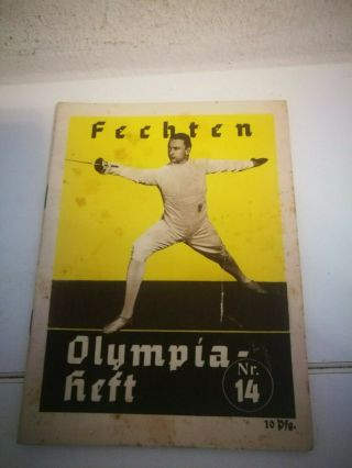 Berlin 1936 German Germany Olympics Official Olympic Games Booklet - Fencing