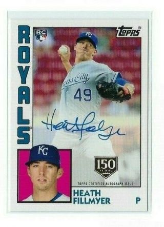 Heath Fillmyer 2019 Topps Series 2 1984 Topps Auto 150th Stamp 001/150 Royals