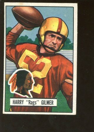 1951 Bowman Football Card Card 72 Harry Gilmer Exmt