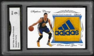 2017 Stephen Curry Adidas Patch 9 Card