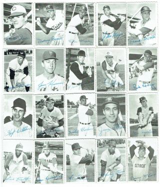 Partial Complete Set 1969 Topps Deckle Edge Baseball Cards Vintage 20/33 Mays
