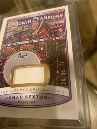 2019 Goodwin Champion Chad Sexton Memorabilia Premium Series Drum Head 24/65 2