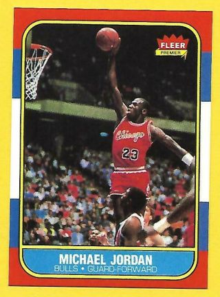 1986 Fleer Premier - Michael Jordan - Rookie Card 57 - Chicago Bulls