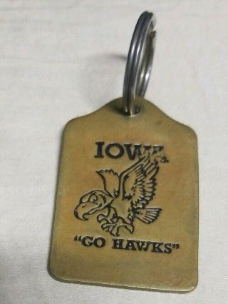 Iowa Hawkeyes Key Ring Chain Metal Fob Ncaa Hawks Hayden Fry Dan Gable Era