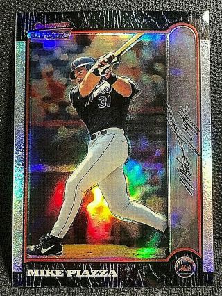 Mike Piazza 1999 Bowman Chrome Refractor Parallel Card 250 York Mets
