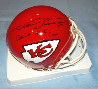 Kansas City Chiefs Neil Smith Signed Autographed Mini Helmet Hof 2006