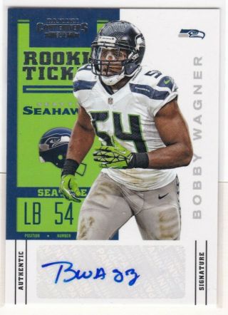 2012 Contenders Bobby Wagner Rookie Ticket Autograph Auto Seahawks
